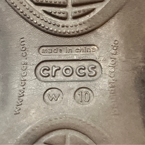 Crocs black ballet kadee flats SIZE 10 Slip On dressy Cutouts Comfortable Womens - Picture 2 of 11